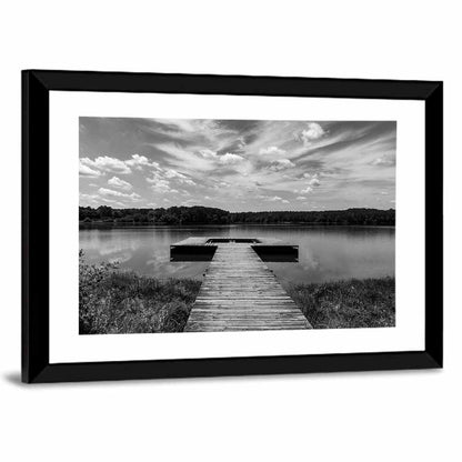 Wooden Dock at Lake Acworth Wall Art