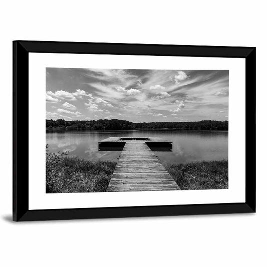 Wooden Dock at Lake Acworth Wall Art
