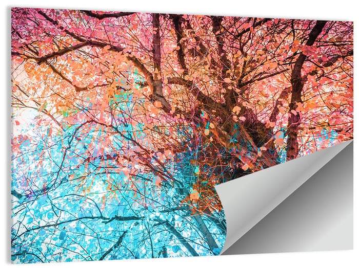 Autumn Canopy Abstract Wall Art as a poster print