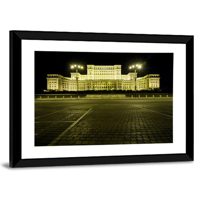 Palace of the Parliament Bucharest Wall Art as a framed print