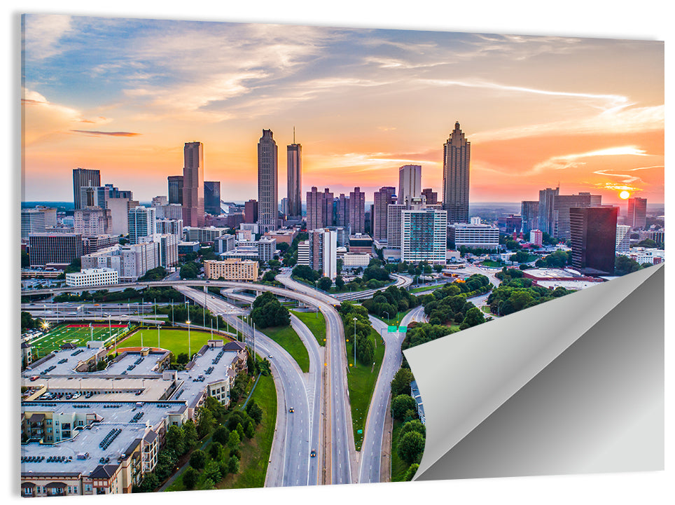Downtown Atlanta Skyline Wall Art