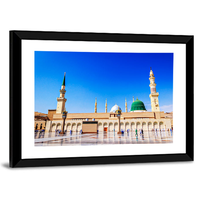 Al-masjid An-nabawi, Medina Wall Art as a framed print