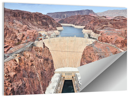 Hoover Dam High-angle View Wall Art