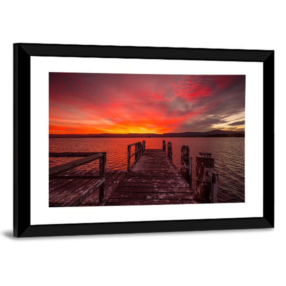 Lake Illawarra Jetty Sunset Wall Art