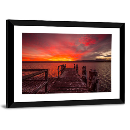 Lake Illawarra Jetty Sunset Wall Art