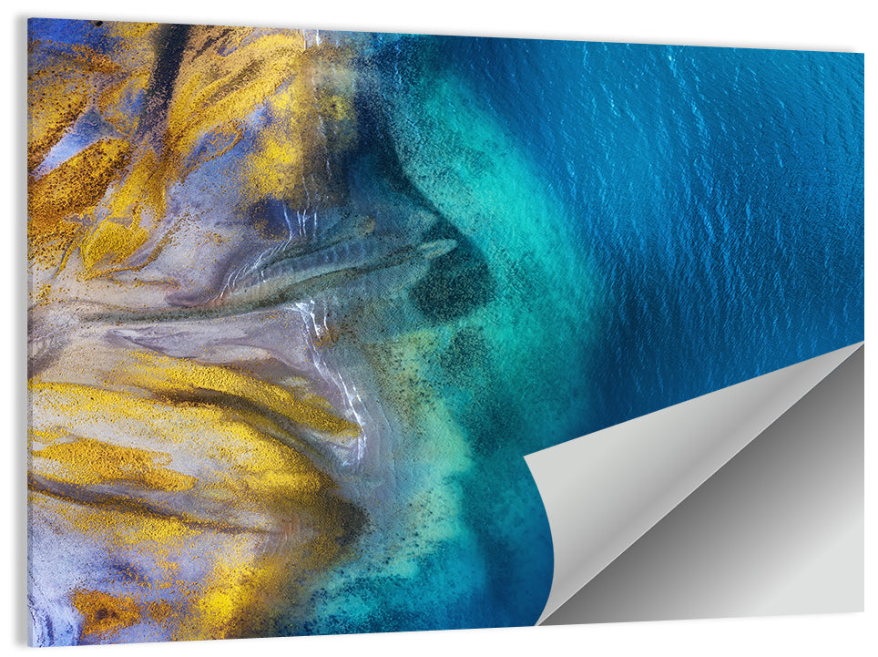 Golden Coast Abstract Wall Art