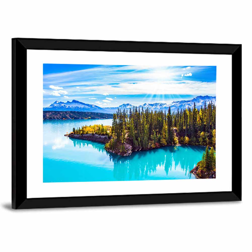 Abraham Lake Peninsula View Wall Art