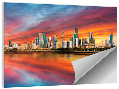 Shuwaikh Port at Dusk Wall Art