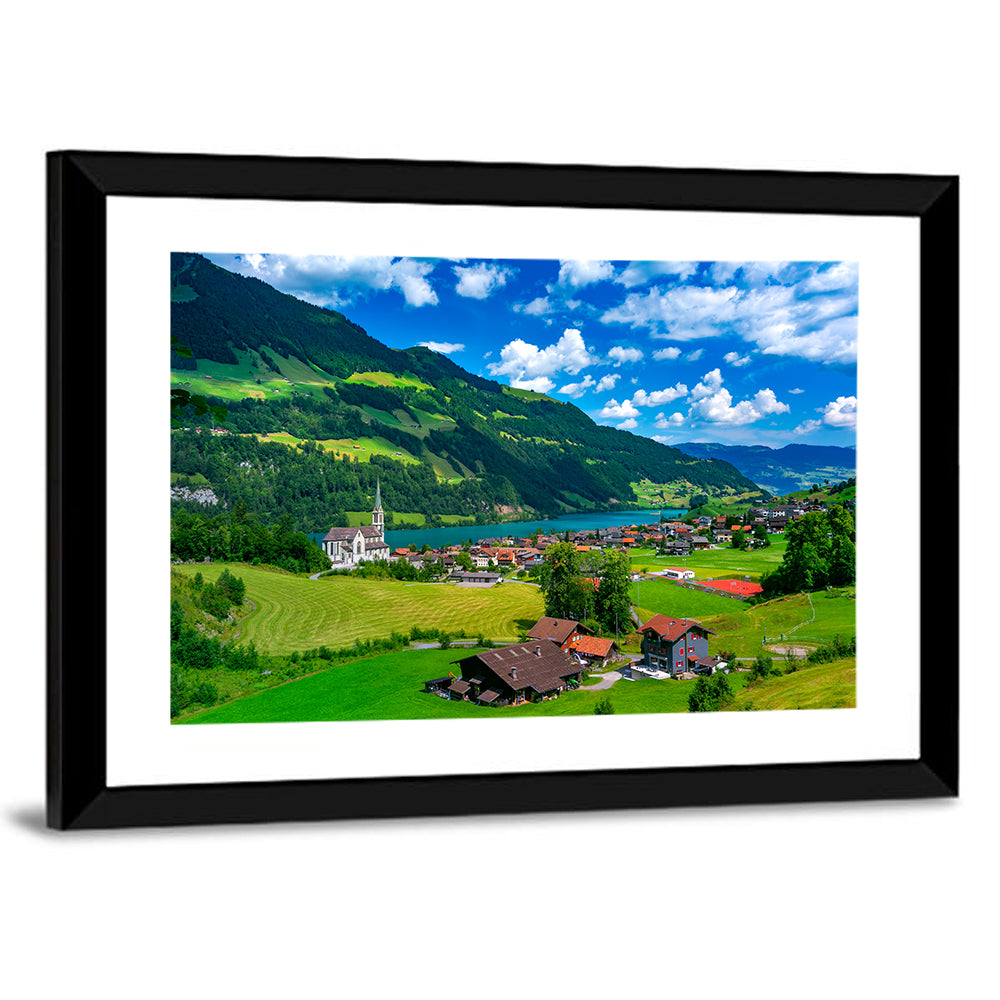 Lungern Village Panorama Wall Art