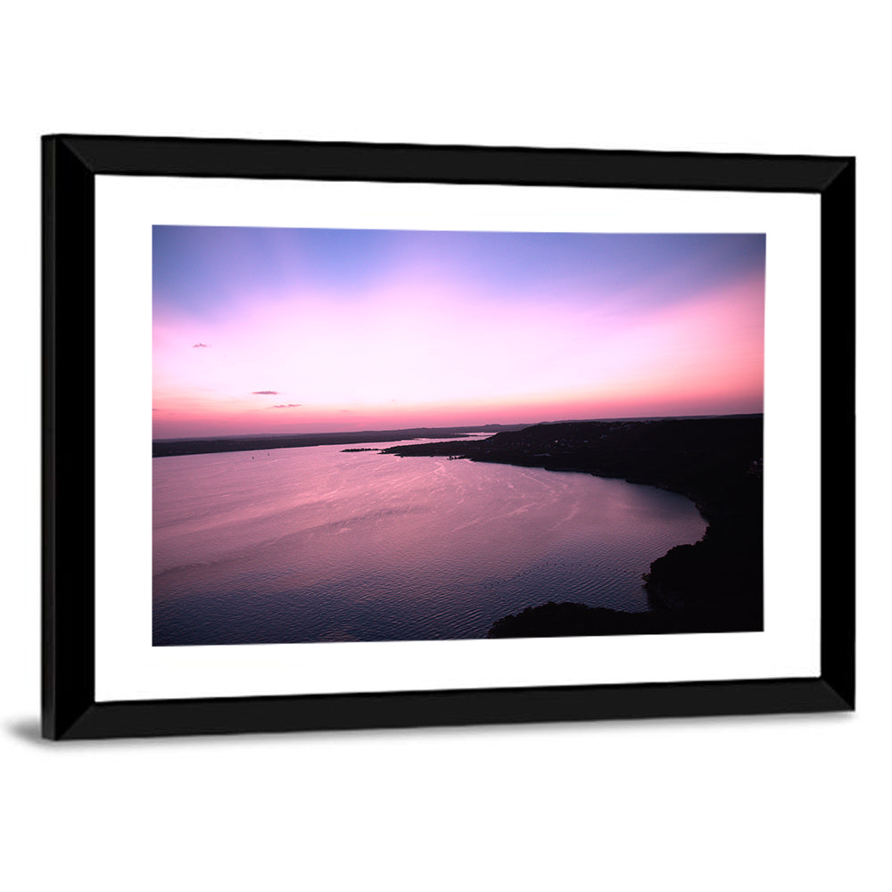 Lake Travis Purple Sunset Wall Art