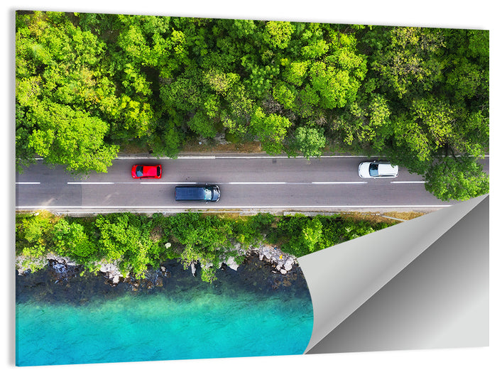 Sea Coast Highway Wall Art as a poster print