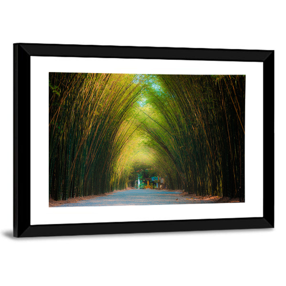 Arched Bamboo Tunnel Wall Art