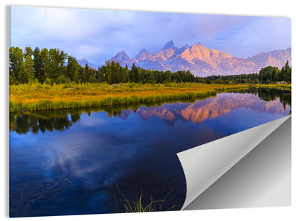 Grand Tetons Sunrise Over Snake River Wall Art