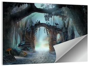 Enchanted Foggy Forest Wall Art