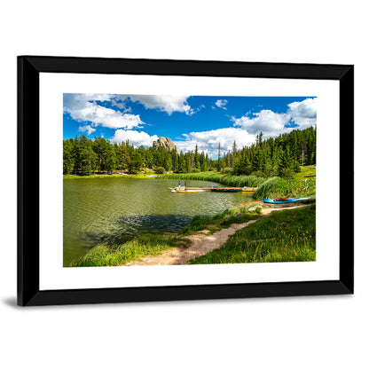 Sylvan Lake Dockside Scene Wall Art