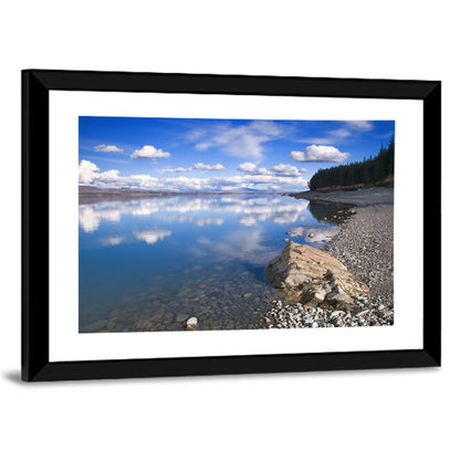 Pukaki Pebbled Shoreline Wall Art