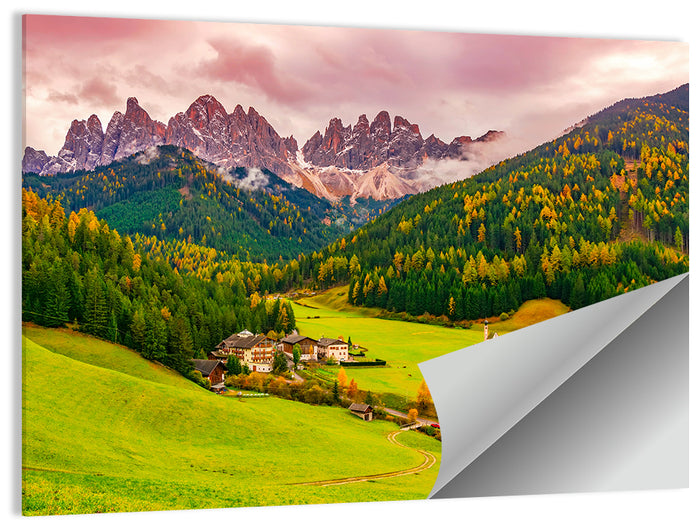 St Johann Church, Santa Maddalena Wall Art as a poster print