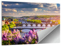 Prague Vltava Bridges in Spring Light Wall Art