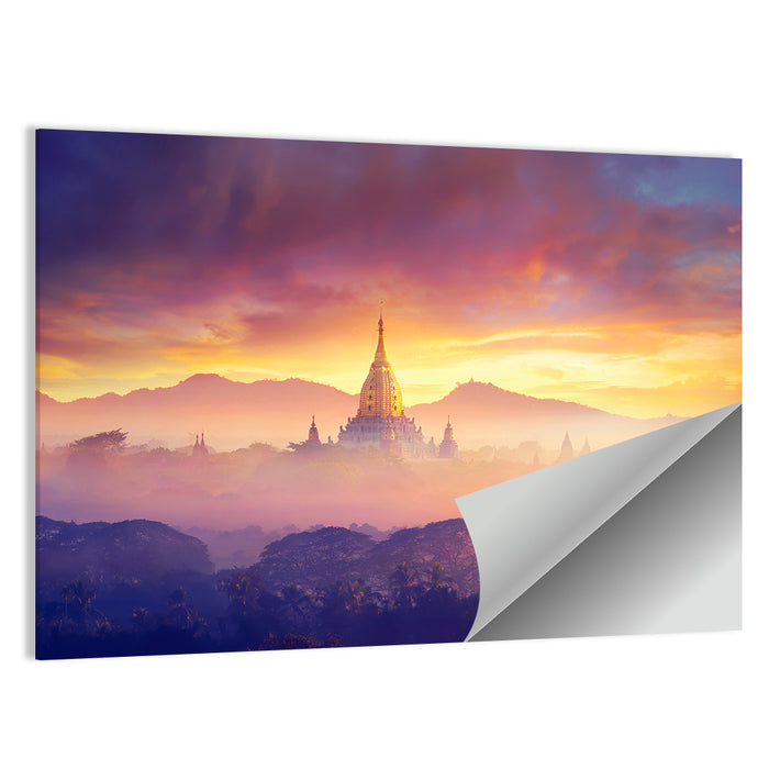 Misty Bagan Stupas Wall Art as a poster print