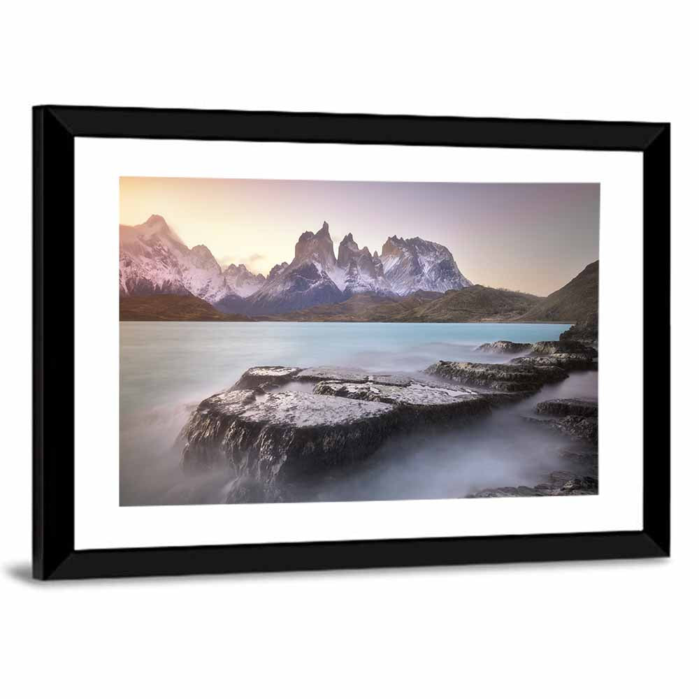 Cuernos Peaks Over Pehoe Lake Wall Art