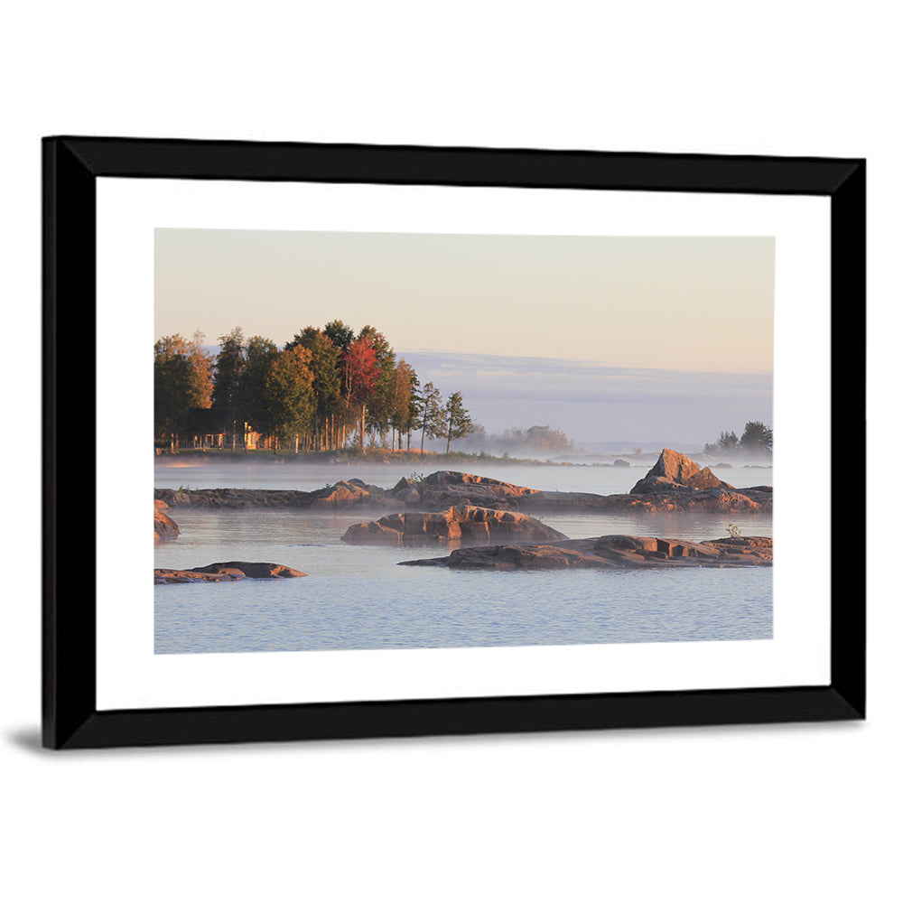 Lake Vanern Misty Shoreline Wall Art
