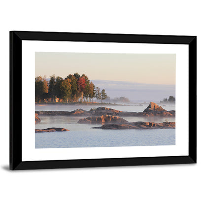 Lake Vanern Misty Shoreline Wall Art