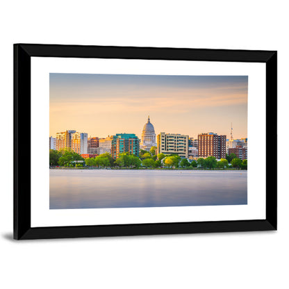 Madison Skyline at Lake Monona Wall Art