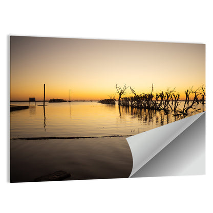 Lake Epecuen Evening Glow Wall Art