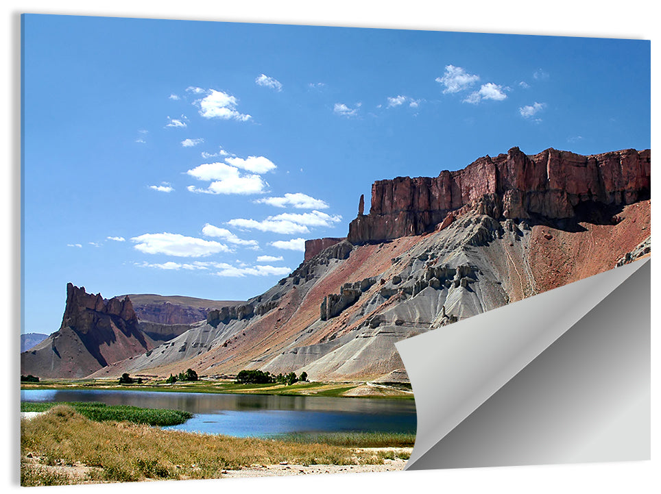 Band-e Amir Lakes and Rock Spire Wall Art