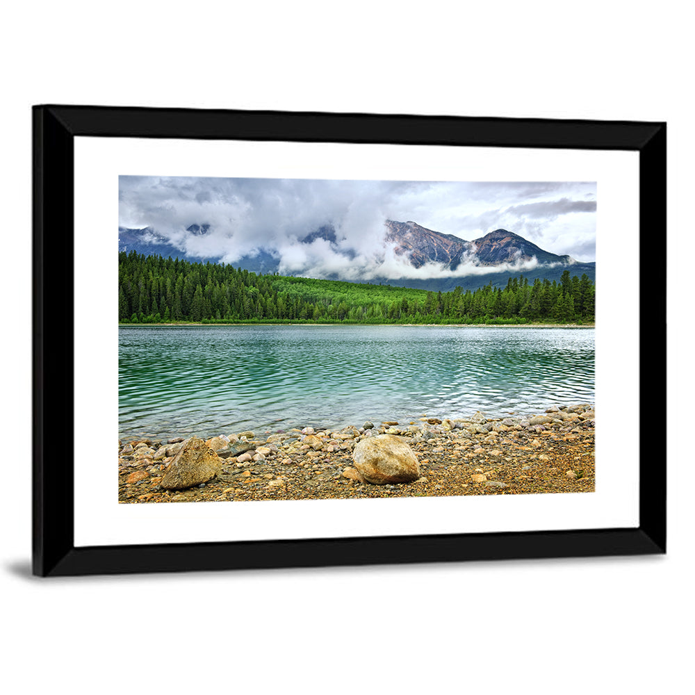 Patricia Lake Cloudy Peaks Wall Art