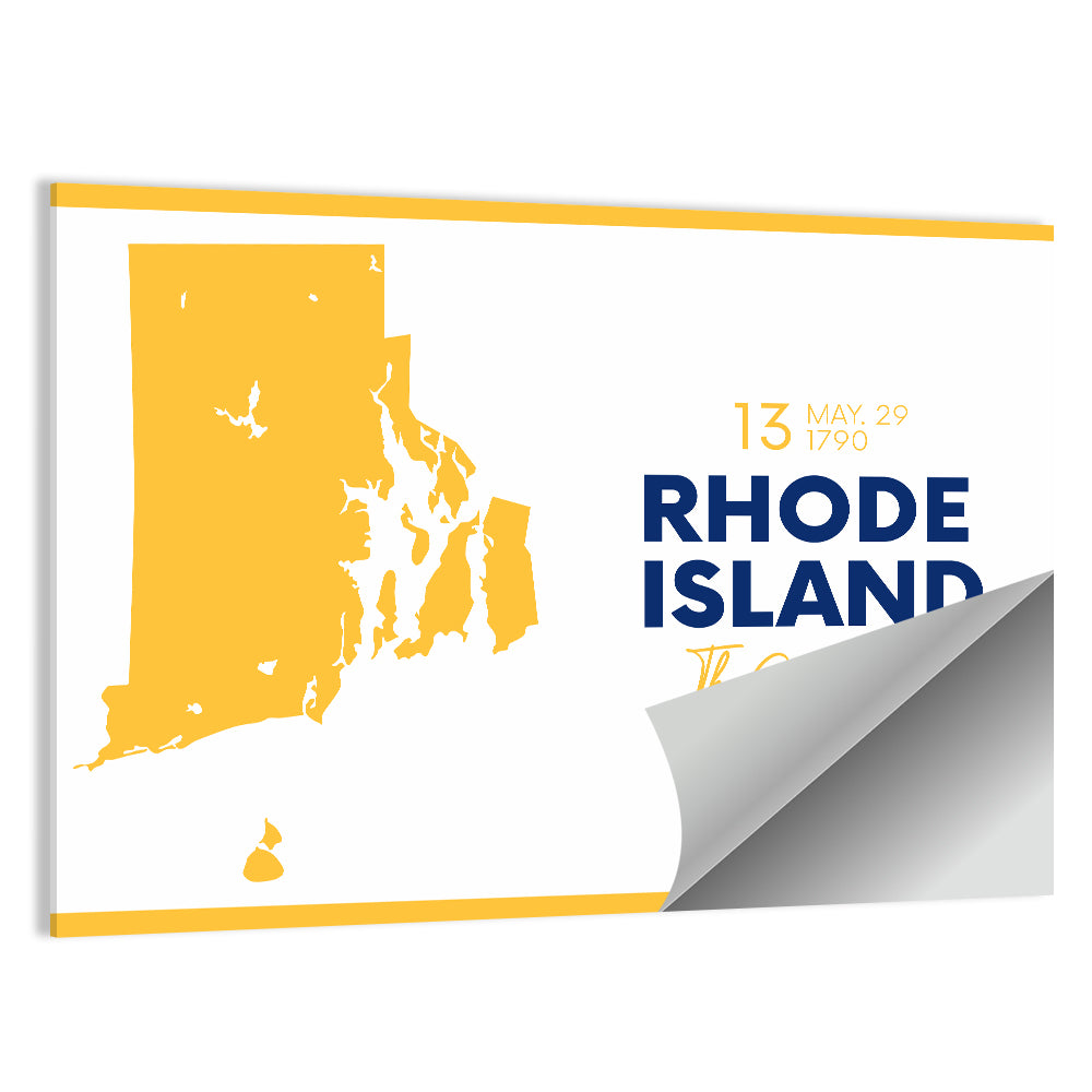 Rhode Island Map Wall Art