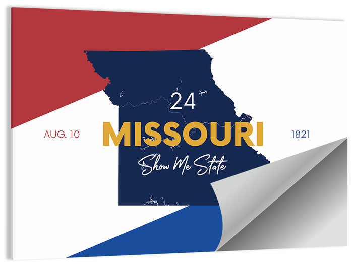 Missouri Map, Show Me State Wall Art as a poster print