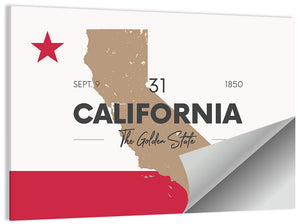 California State Map Wall Art