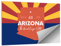 Arizona Sunburst Map Wall Art