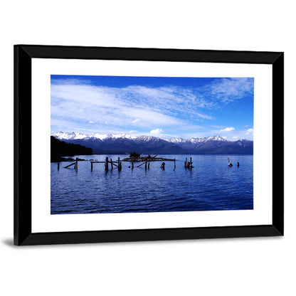 Nahuel Huapi Lake with Wooden Pilings Wall Art