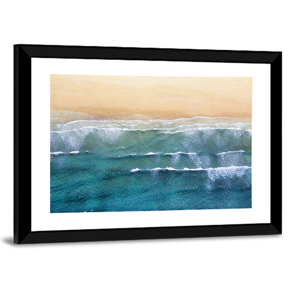 Calm Beachscape Aerial Wall Art