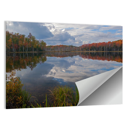 Scout Lake Autumn Reflection Wall Art