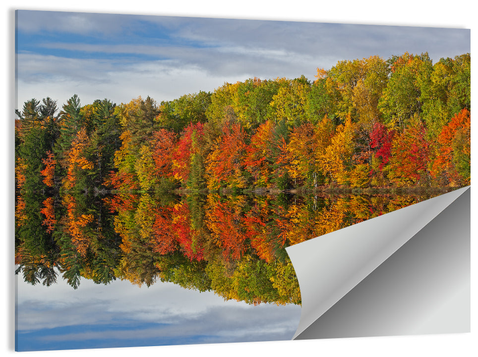 Moccasin Lake Autumn Reflection Wall Art