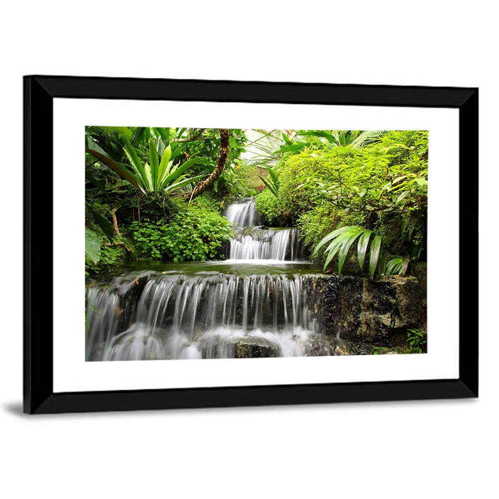 Lush Rainforest Cascade Wall Art