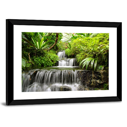 Lush Rainforest Cascade Wall Art