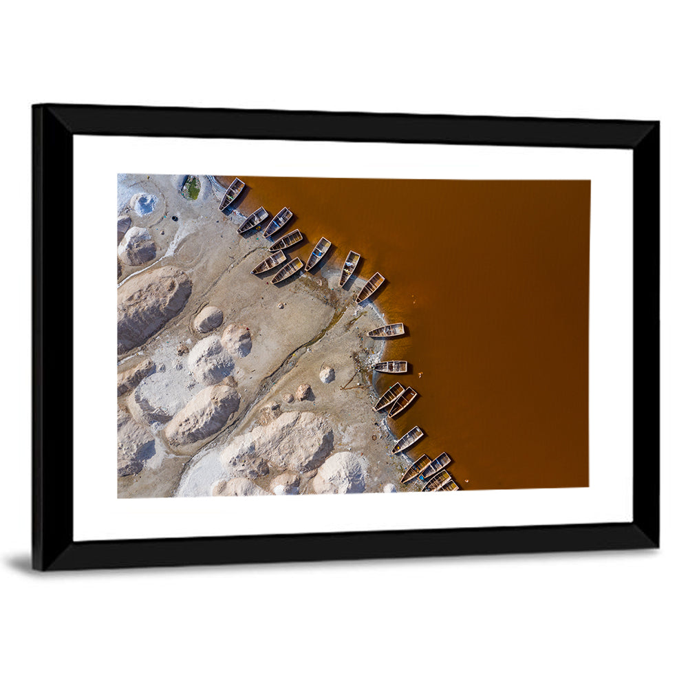 Salt Piles at Lake Retba Wall Art