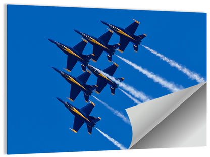 Blue Angels Delta Formation Flyover Wall Art