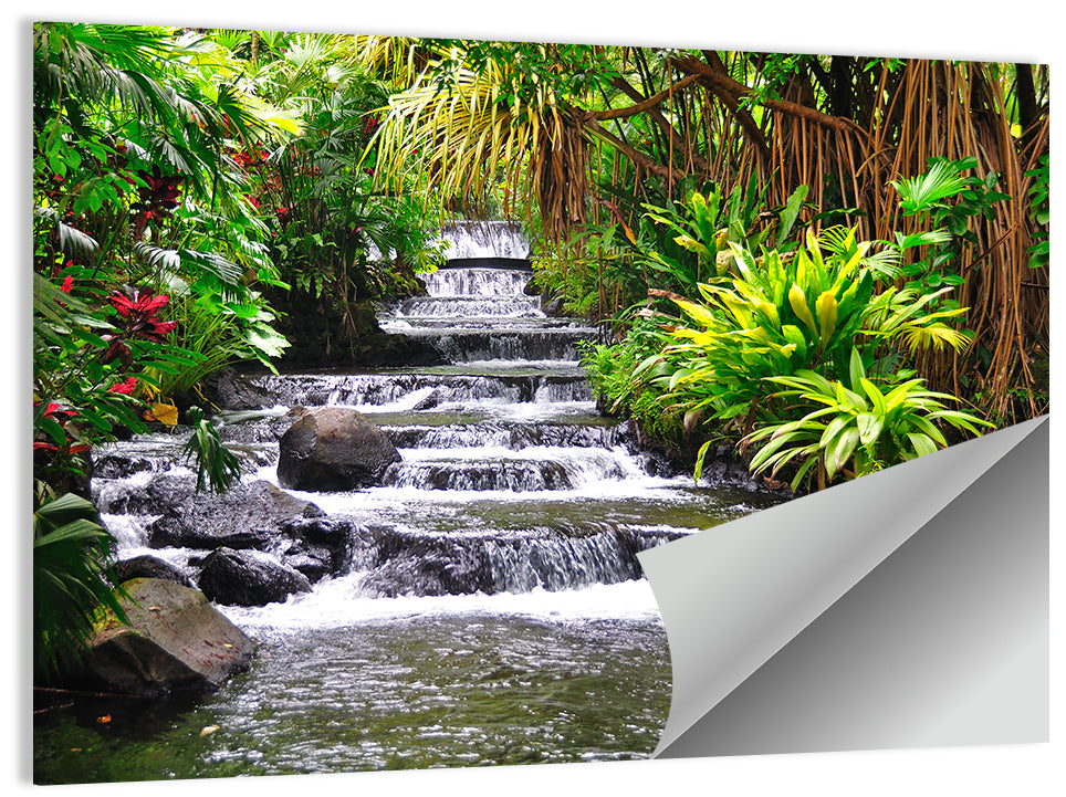 Tabacon Tiered Hot Springs Waterfall Wall Art
