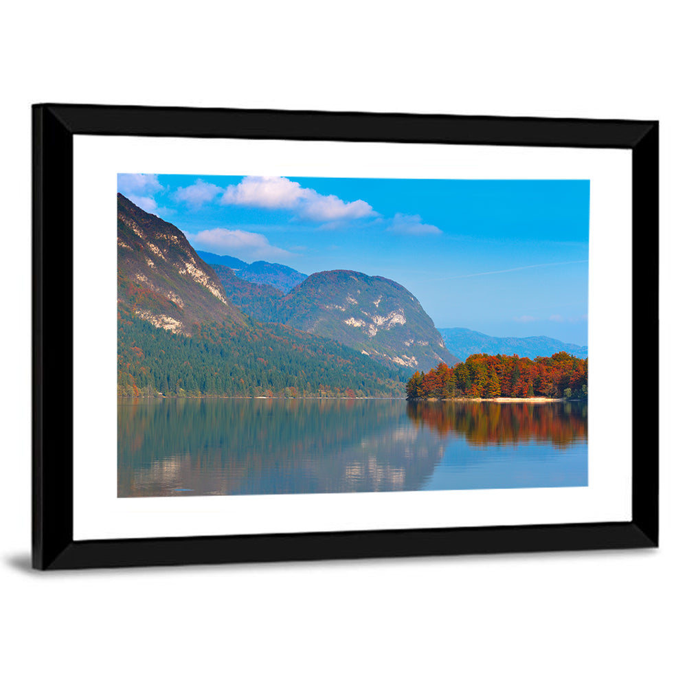 Lake Bohinj Autumn Reflection Wall Art