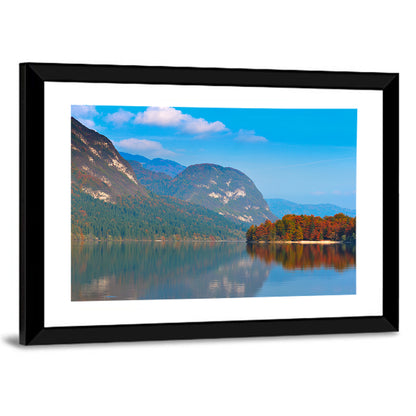 Lake Bohinj Autumn Reflection Wall Art