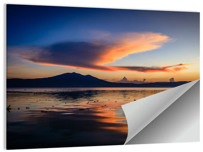 Lake Chapala Golden Dusk Wall Art