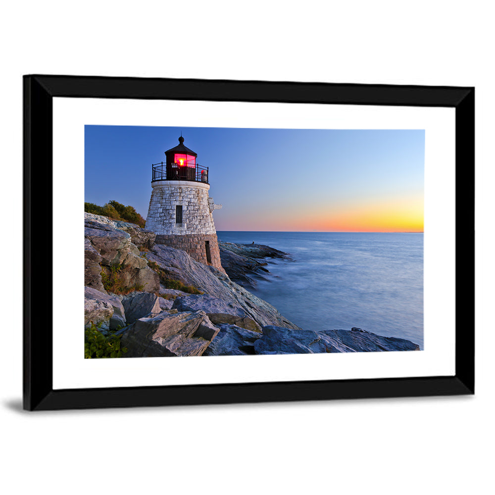 Castle Hill Lighthouse at Dusk Wall Art