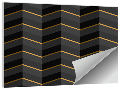 Black Stripes with Gold Accents Wall Art