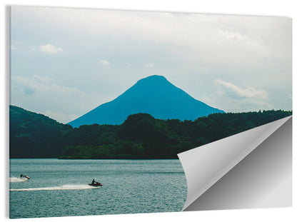 Kaimon Dake Over Lake Ikeda Wall Art