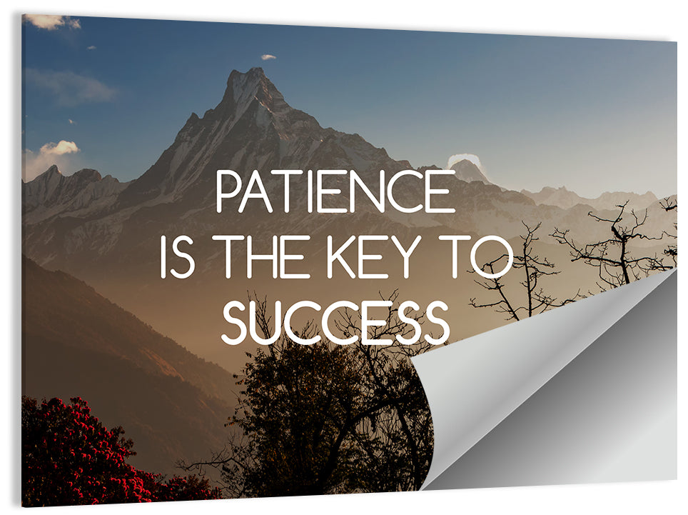 Patience Is the Key to Success Wall Art